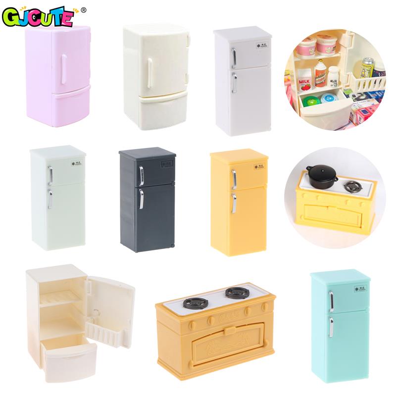 Kids Toys Kitchen Set - Réfrigérateur blanc avec ensemble de nourriture,