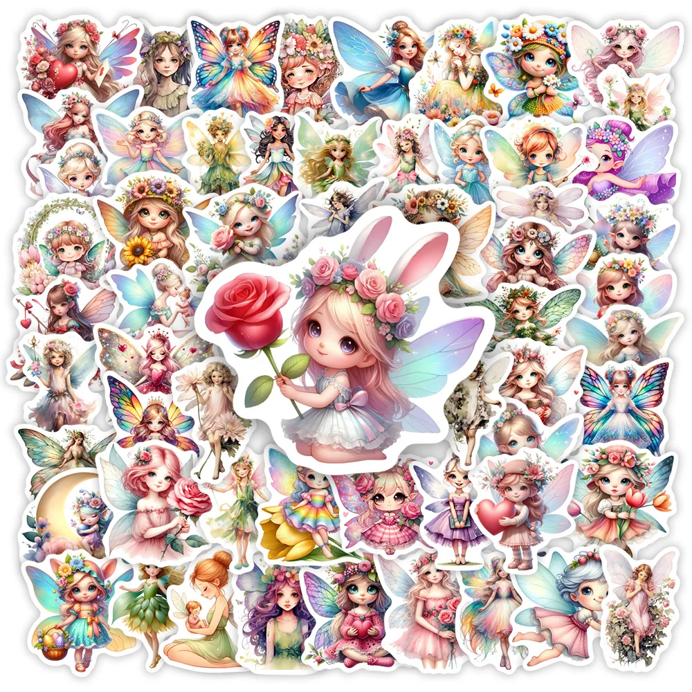 Kids Toys Laptop - Autocollants dessin animé elfe fées anges,
