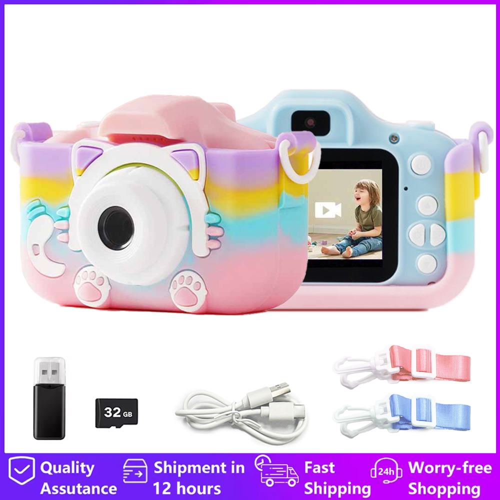 Kids Toys Top View - Enfants caméra jouets HD 1080P chat