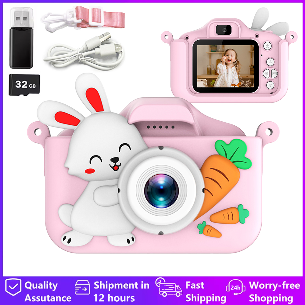 Kids Toys Top View - Enfants caméra numérique double caméra HD