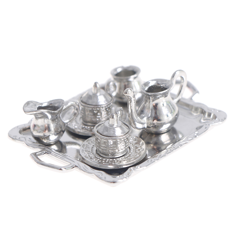 Miniature Silver Metal Tea and - Kids Toys Kitchen Set avis et prix