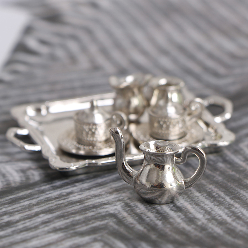 Miniature Silver Metal Tea and - Kids Toys Kitchen Set avis et prix
