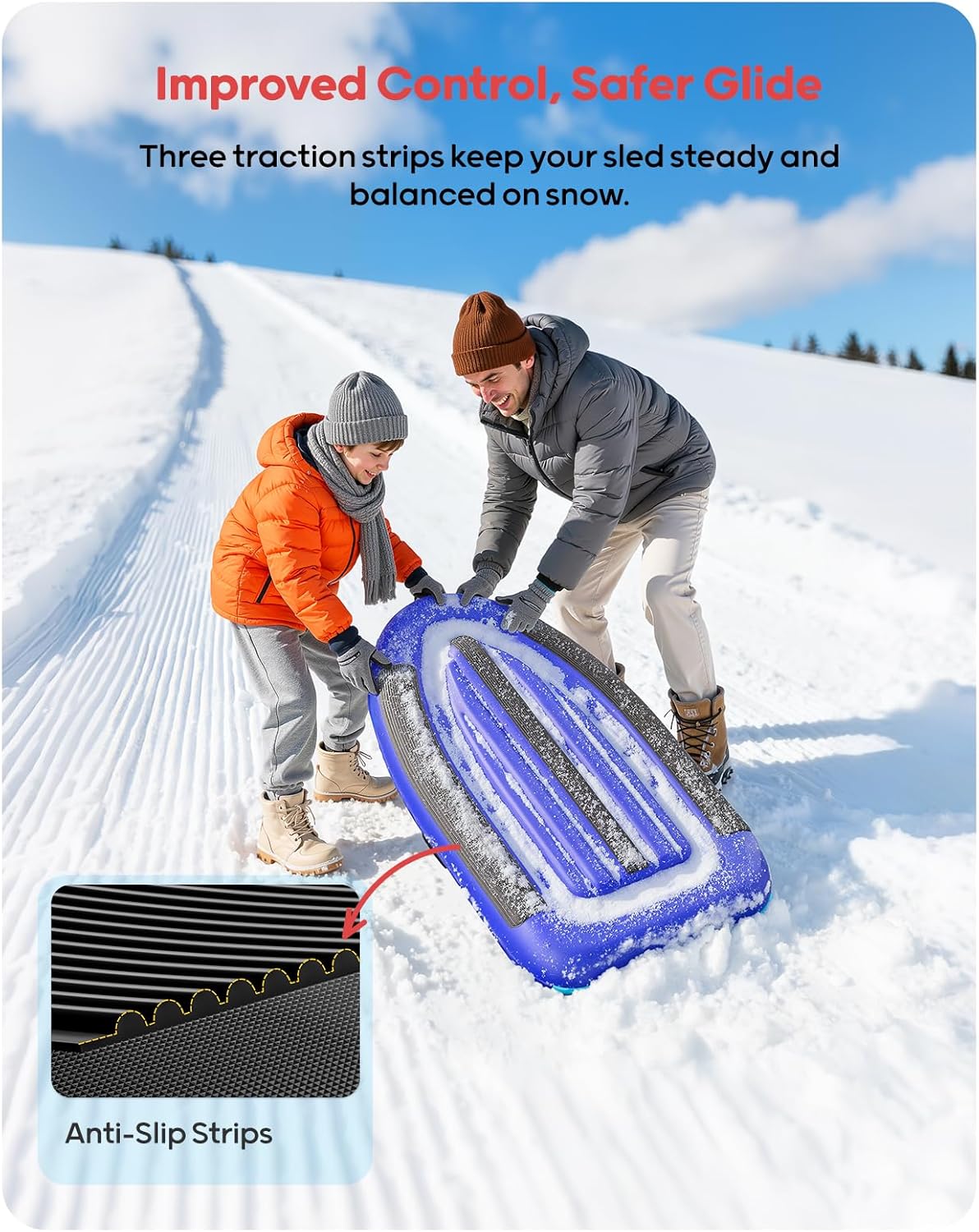 QPAU Luge gonflable en PVC rob - Kids' Toy avis et prix