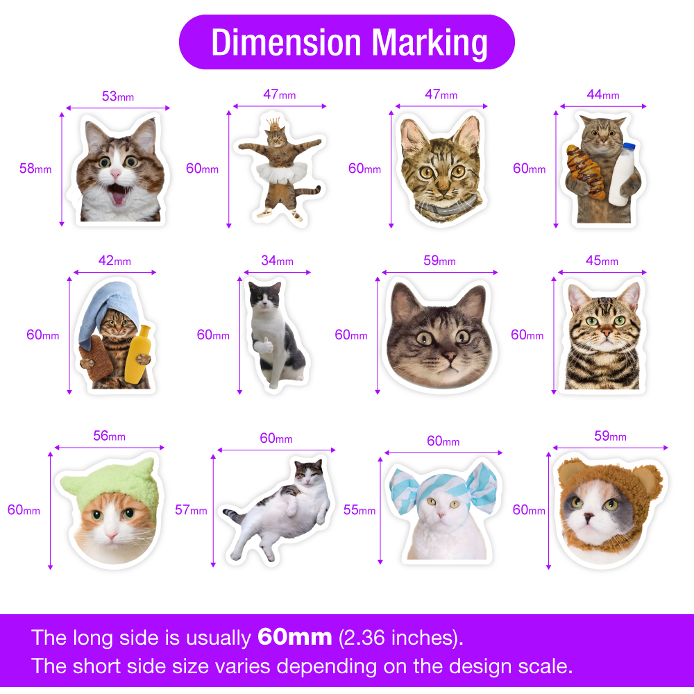 Autocollants de chat drôle pou - Kids Toys Clipart avis et prix